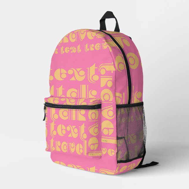 Talk Text Travel  Printed Backpack (Back Corner Right)