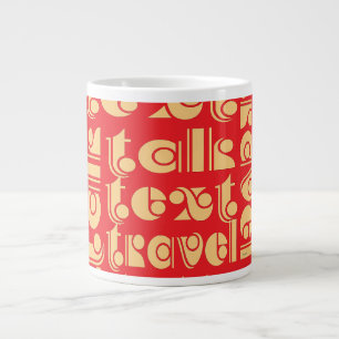 Talk Text Travel Red Logo Large Coffee Mug