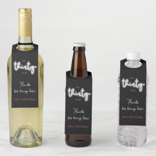 Talk Thirty To Me, 30th Birthday Party Bottle Tag