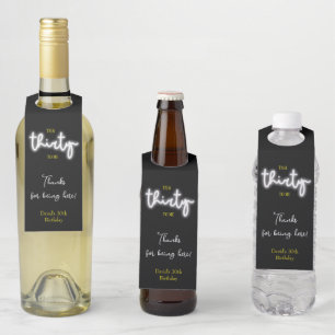 Talk Thirty To Me, 30th Birthday Party Bottle Tag