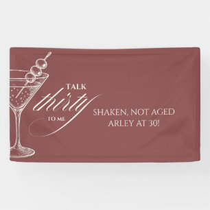 Talk thirty to me Minimalist 30th Birthday Banner