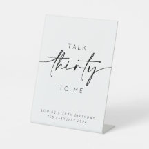 Talk Thirty To Me Minimalist 30th Birthday