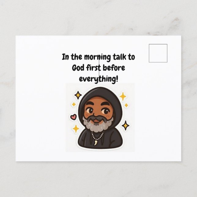 Talk to God First” Inspirational Card (Back)