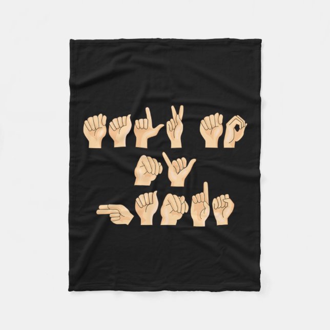 Talk To My Hands American Sign Language  Fleece Blanket (Front)