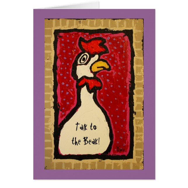 Talk to the Beak card (Front)
