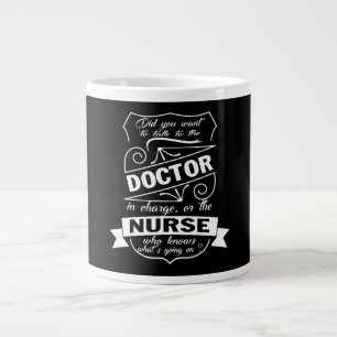 Talk to the doctor large coffee mug