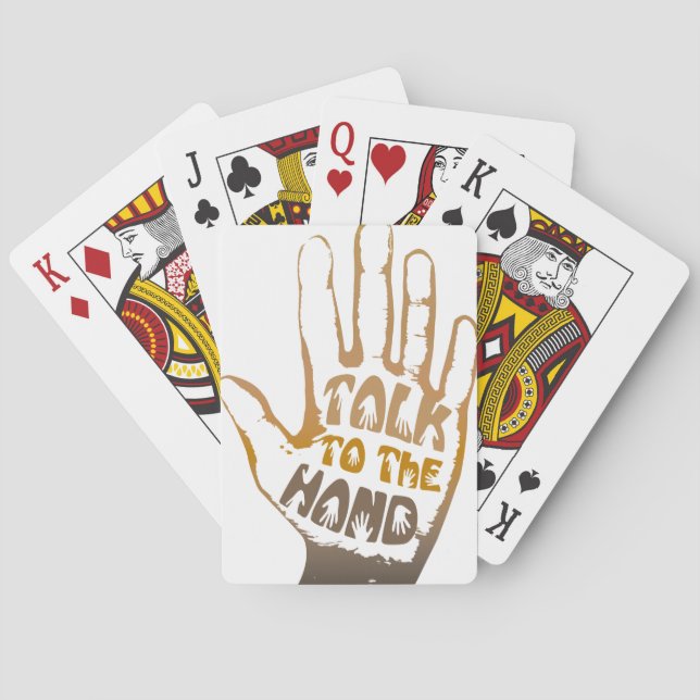 Talk To The Hand Playing Cards (Back)