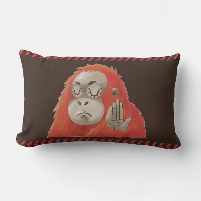 Talk to the Hand Throw Pillow (Front)