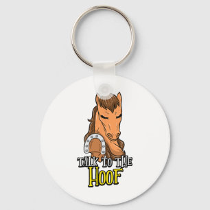 Talk To The Hoof - Cowboy Cowgirl Equidae Horse Keychain