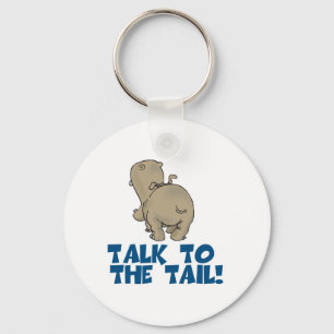 Talk to the Tail Hippo Keychain