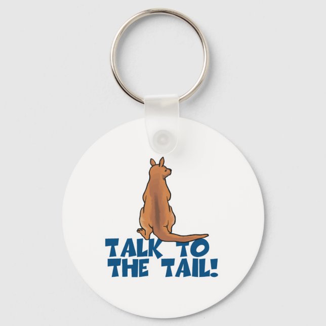 Talk to the Tail Kangaroo Keychain (Front)