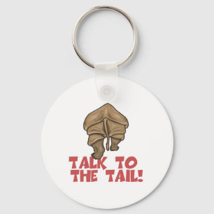 Talk to the Tail Rhino Keychain