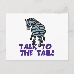 Talk to the Tail Zebra Postcard