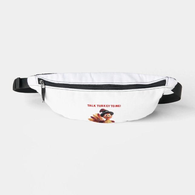 Talk Turkey To Me Funny Thanksgiving Design Classi Fanny Pack (Front)