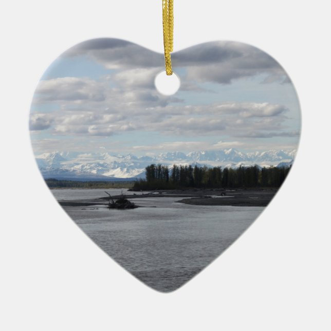 Talkeetna Alaska Ceramic Ornament (Front)