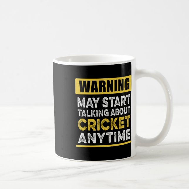 Talking About Cricket Anytime Funny Cricket Player Coffee Mug (Right)