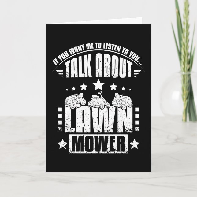 Talking About Lawn Mowers Card (Front)
