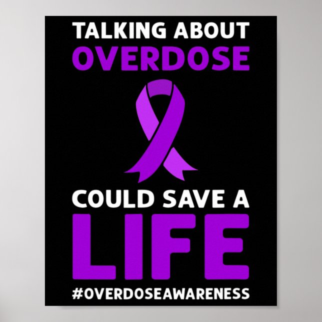 Talking About Overdose Could Save A Life. Overdose Poster (Front)