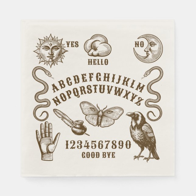 Talking Board Spirit Communication Napkin (Front)