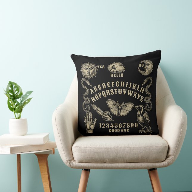 Talking Board Spirit Communication Throw Pillow (Chair)