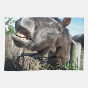 Talking Brown Horse Kitchen Towel