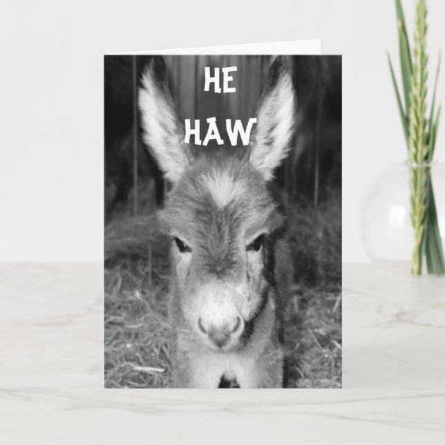 TALKING DONKEY HE HAWS **HAPPY BIRTHDAY** CARD (Front)