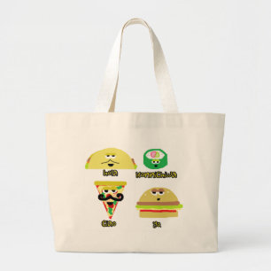 Talking Food Large Tote Bag