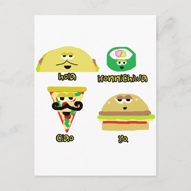 Talking Foods Postcard (Front)