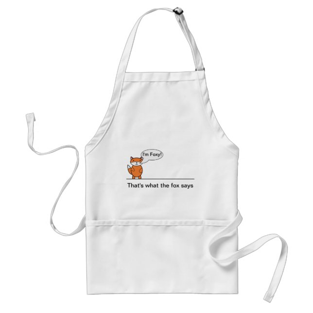 Talking Fox Funny Cute Animal Personalize Standard Apron (Front)