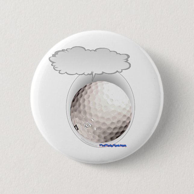 Talking Golf Ball 2 Inch Round Button (Front)