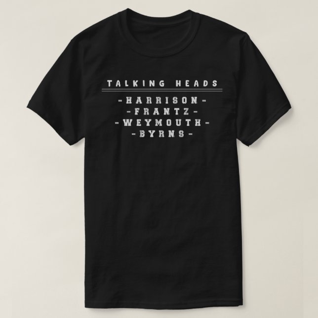 Talking Heads List T-Shirt (Design Front)