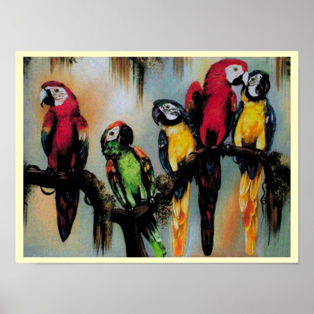 Talking Parrots ~ Print / Poster (Front)