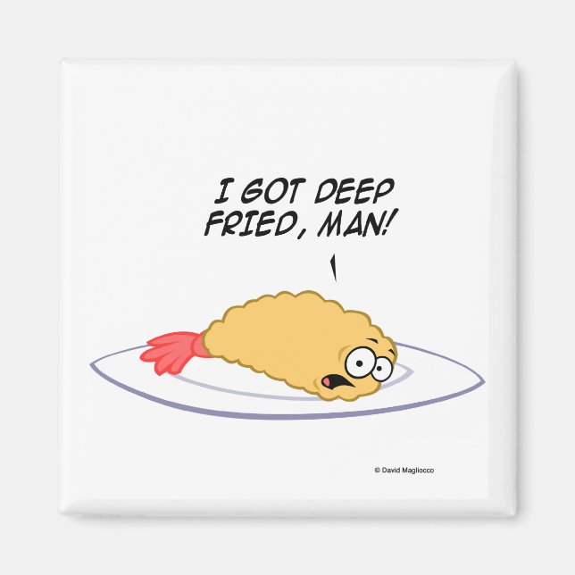 Talking Tenpura Square Magnets (Front)