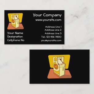 Tall arcade game console business card