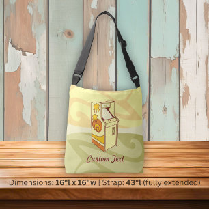Tall arcade game console crossbody bag