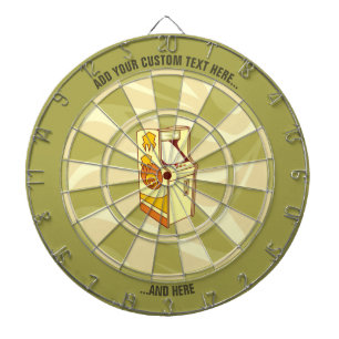 Tall arcade game console dart board