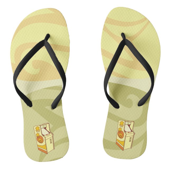 Tall arcade game console flip flops (Footbed)
