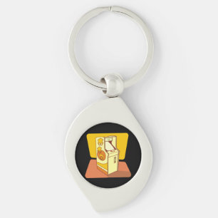 Tall arcade game console keychain
