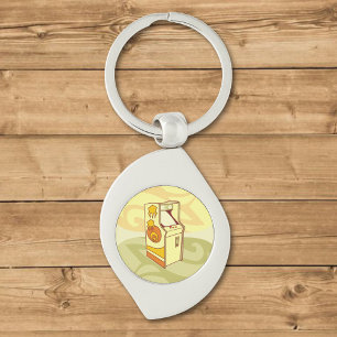 Tall arcade game console keychain