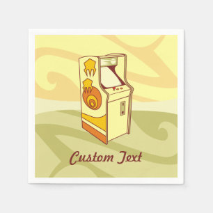 Tall arcade game console paper napkins