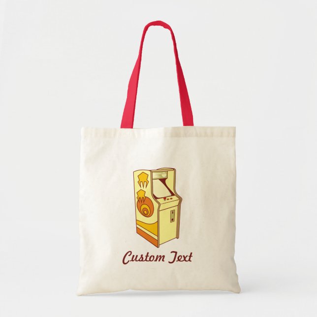 Tall arcade game console tote bag (Front)