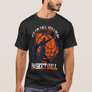 Tall Basketball  Fan Player Coach Raglan Baseball T-Shirt