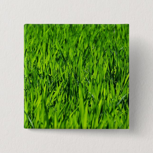 Tall Blades of Grass 2 Inch Square Button (Front)