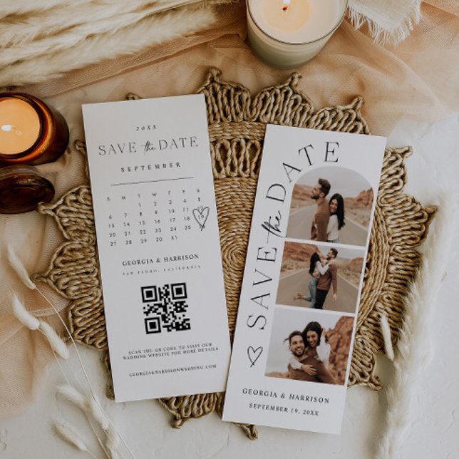 Tall Calendar Save the Date Photo Card (Creator Uploaded)