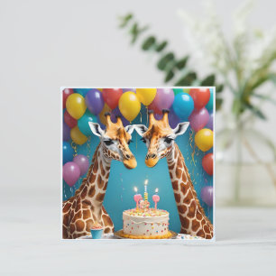 **"Tall Celebrations: A Giraffe's Birthday Bash"** Save The Date