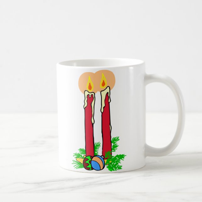 Tall Christmas Candles Coffee Mug (Right)
