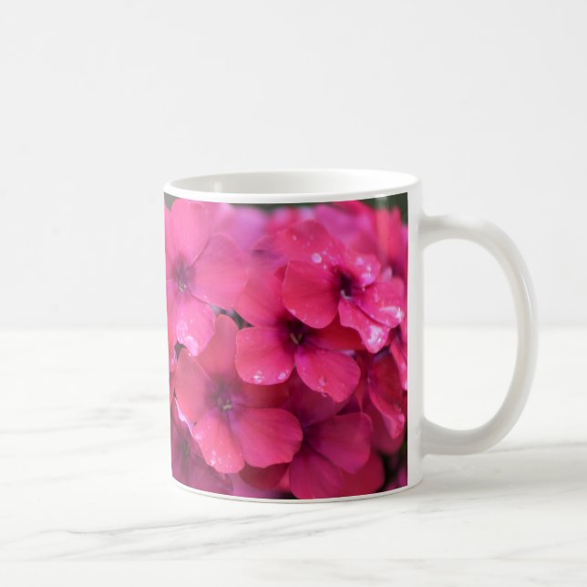 Tall Coral Phlox Coffee Mug (Right)