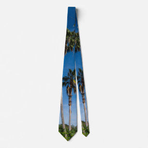 Tall Curving Palms Neck Tie