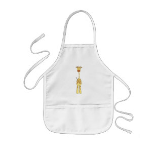 Tall Cute Giraffe. Cartoon Animal. Kids Apron