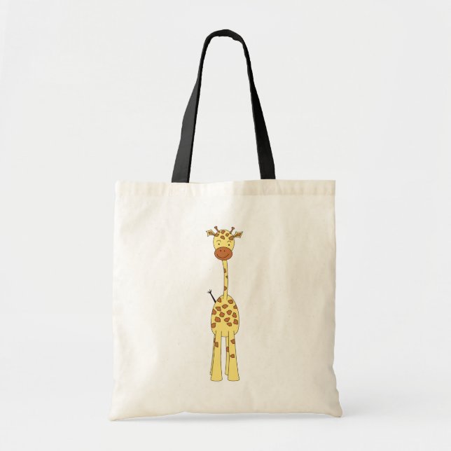 Tall Cute Giraffe. Cartoon Animal. Tote Bag (Front)